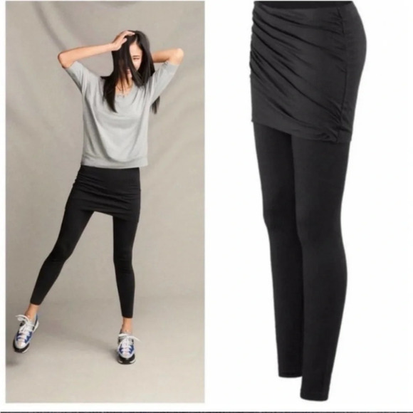 Cabi Black Mesh Skirted  Leggings - Picture 1 of 14